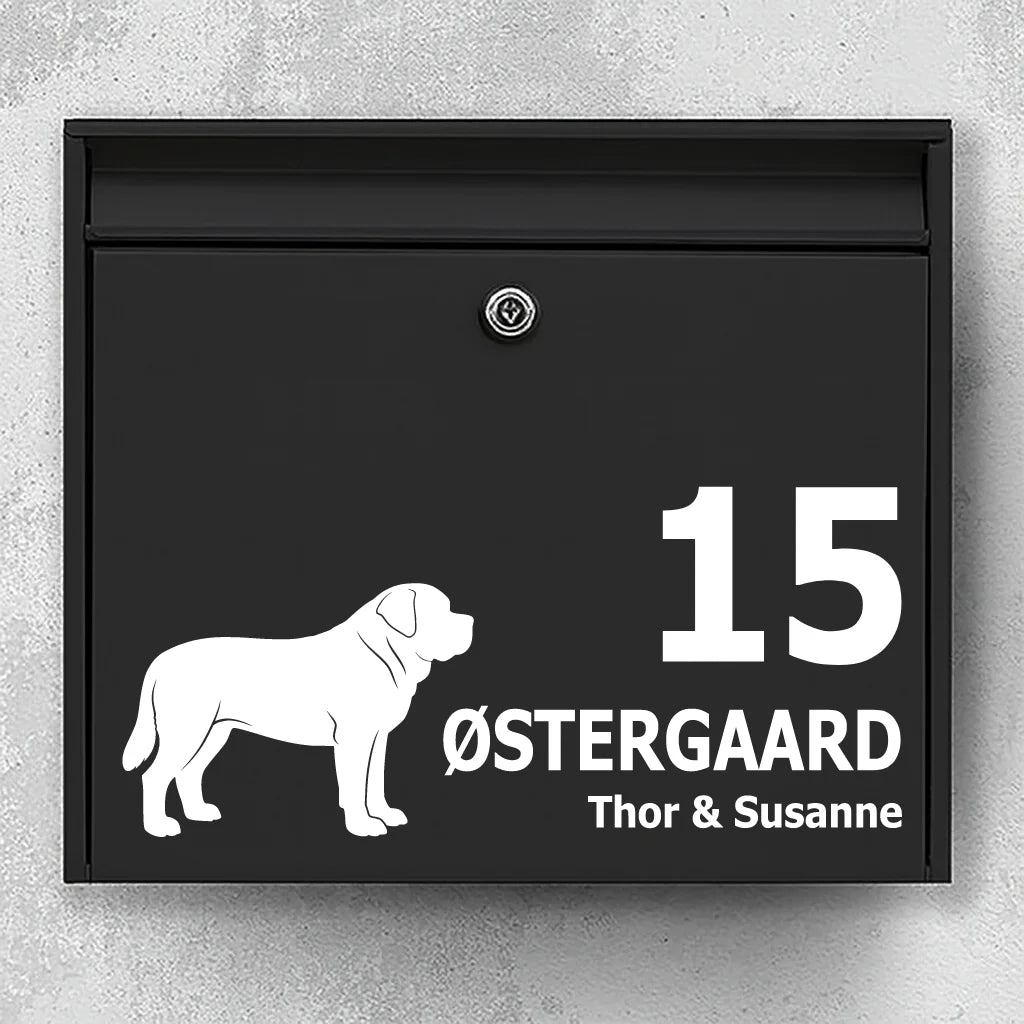Brievenbussticker met Kortharige Sint-Bernard