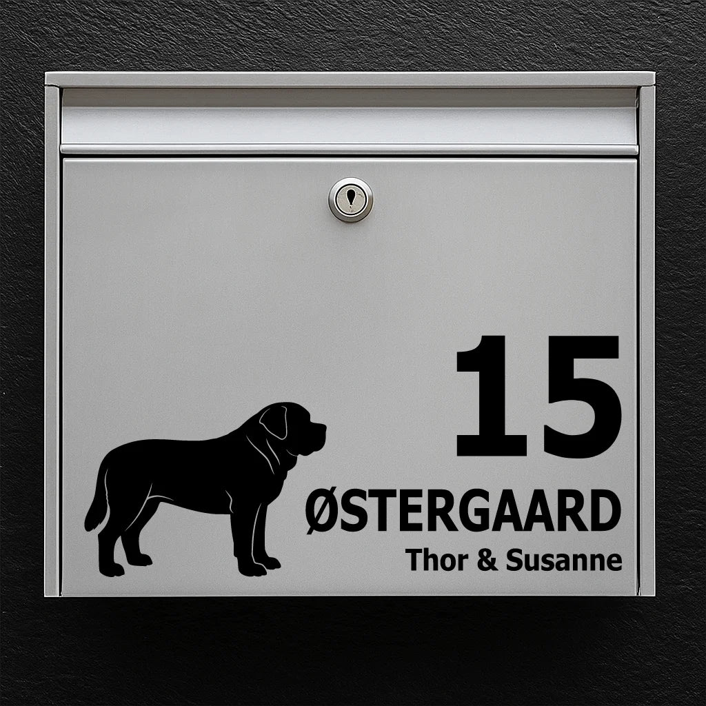 Brievenbussticker met Kortharige Sint-Bernard