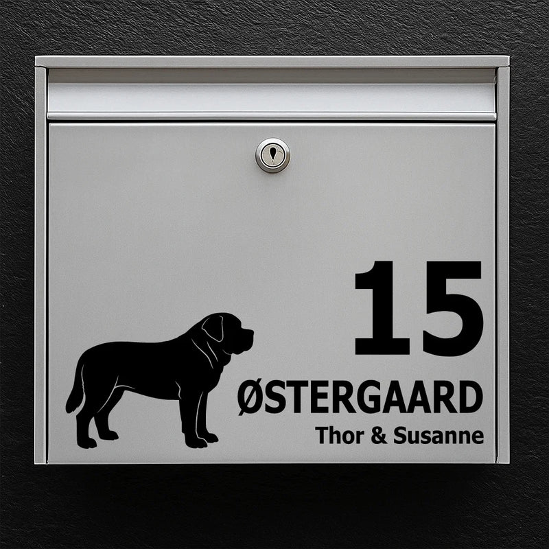 Brievenbussticker met Kortharige Sint-Bernard