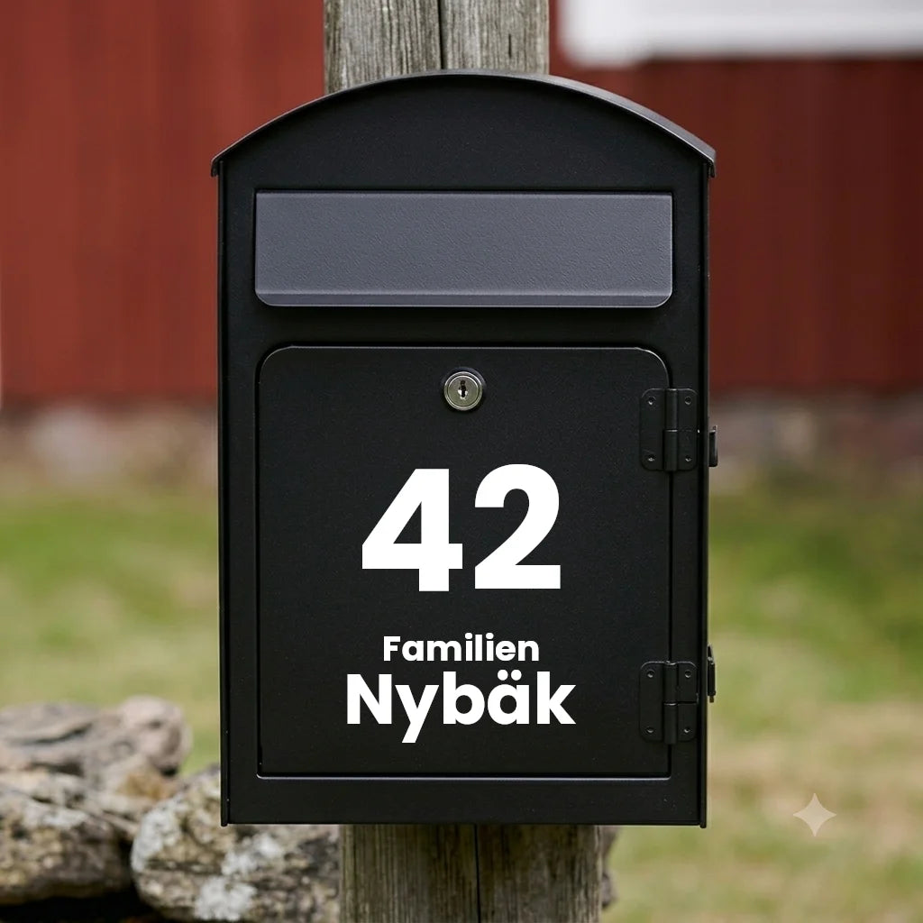 Brievenbussticker V01 – verticaal ontwerp
