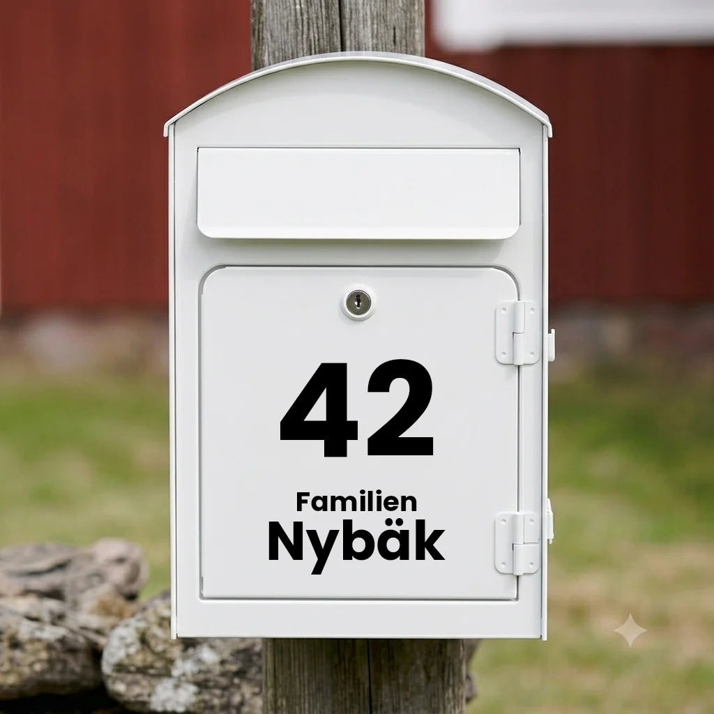 Brievenbussticker V01 – verticaal ontwerp