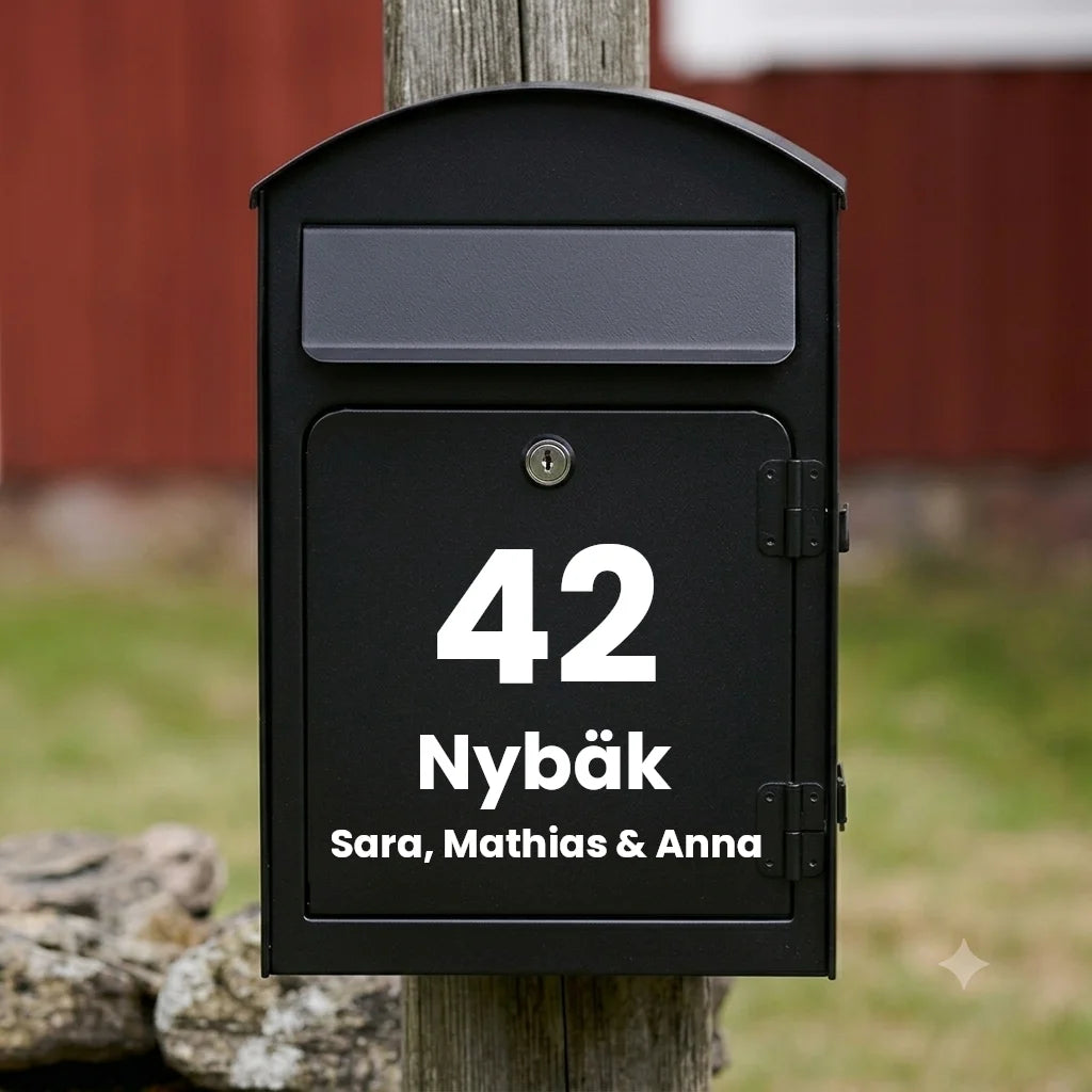 Brievenbussticker V02 – verticaal ontwerp