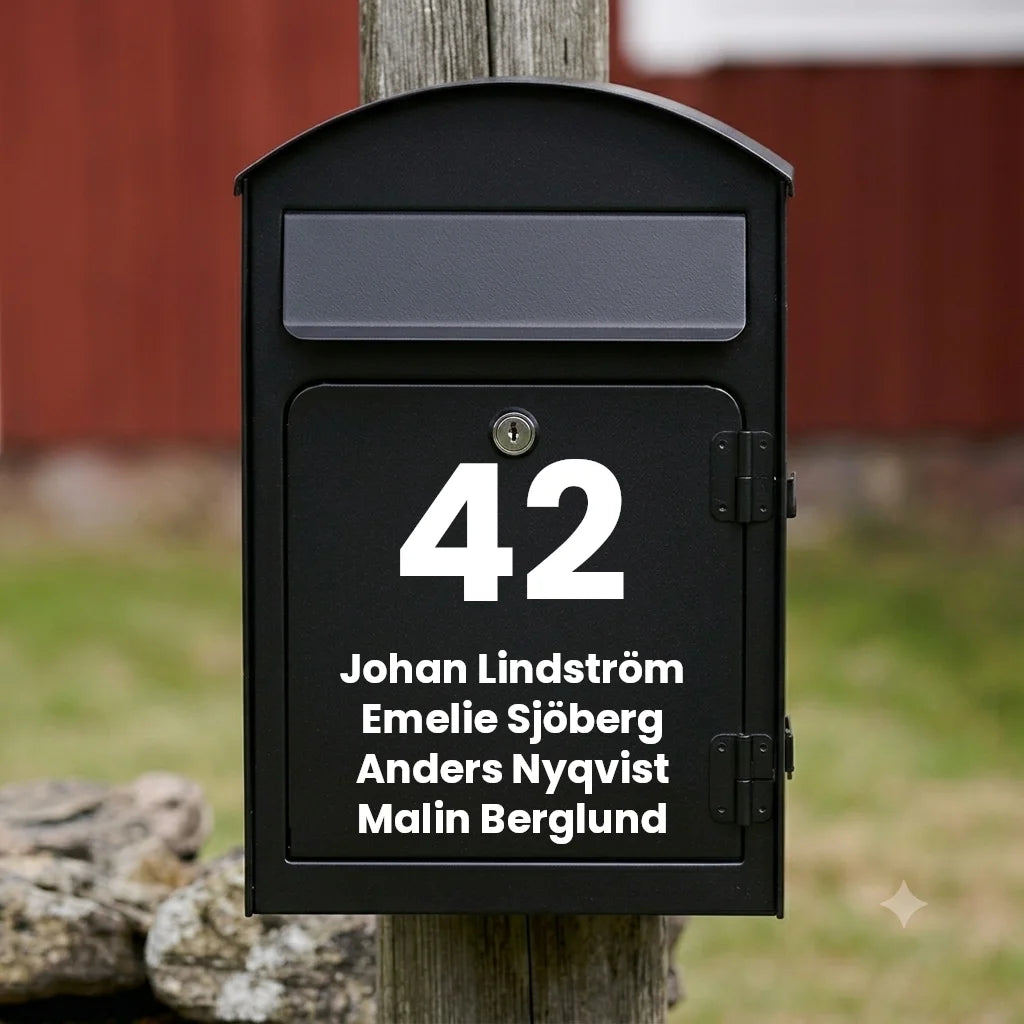Brievenbussticker V03 – verticaal ontwerp
