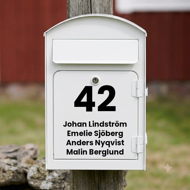 Brievenbussticker V03 – verticaal ontwerp