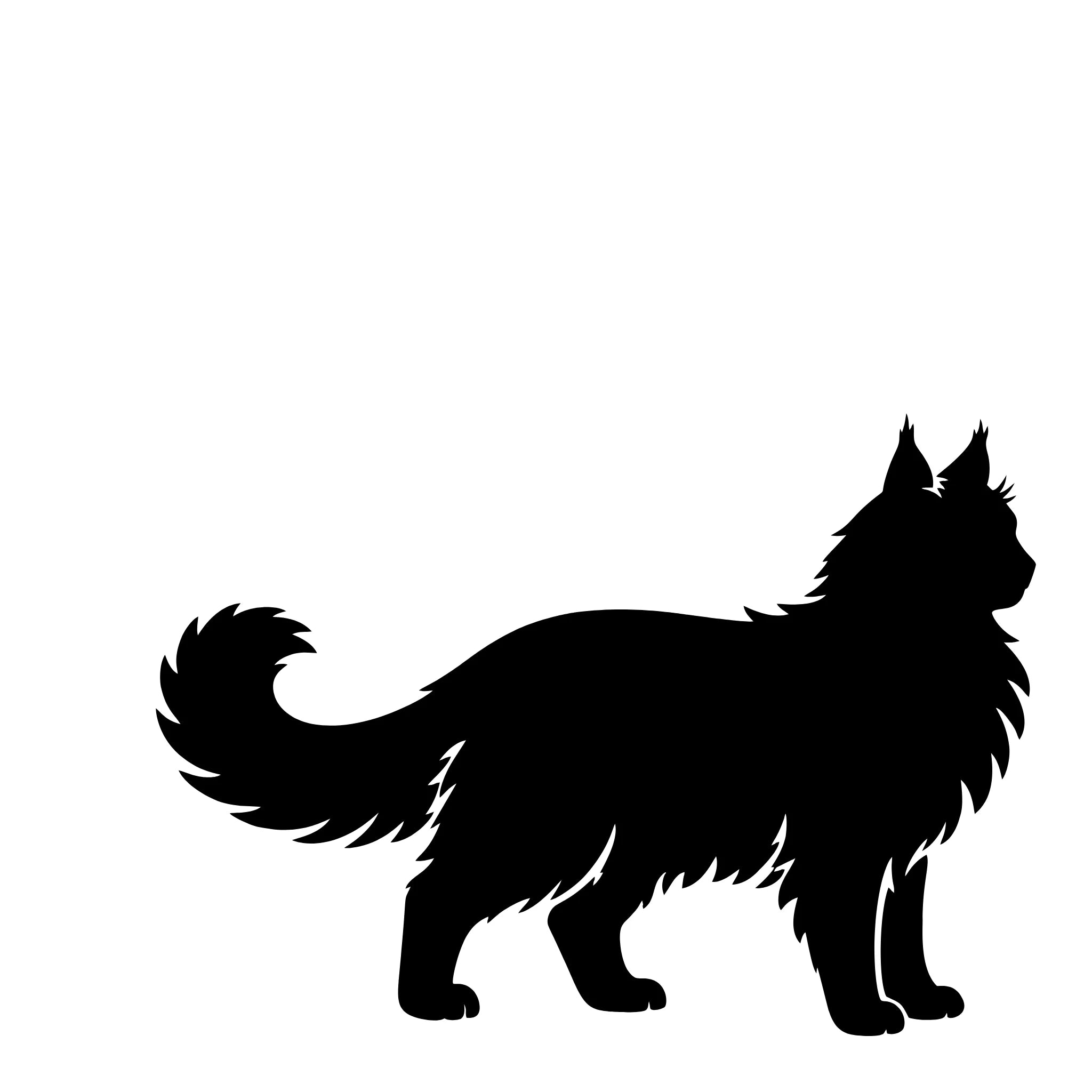 Maine Coon en een Noorse boskat – Enkelen Motief Sticker