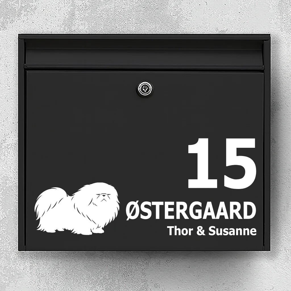 Brievenbussticker met Pekinees