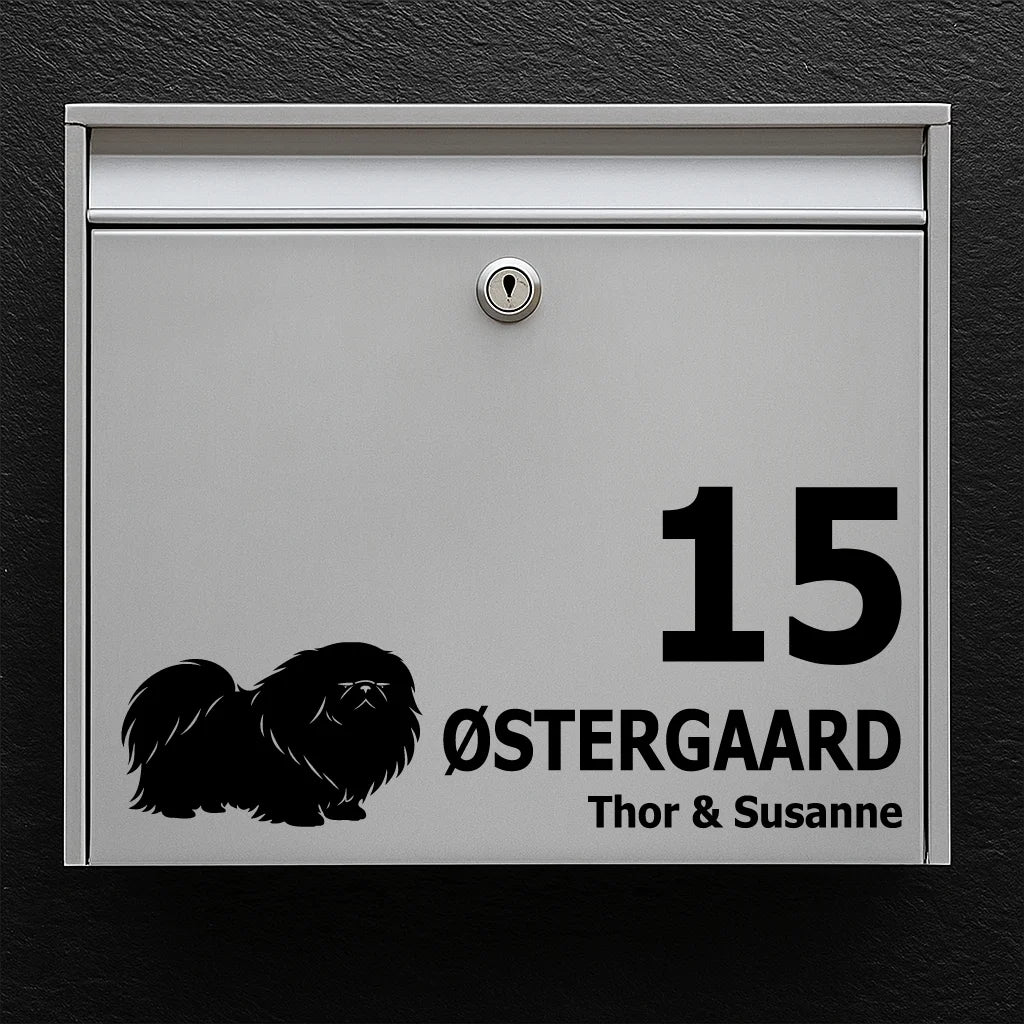 Brievenbussticker met Pekinees
