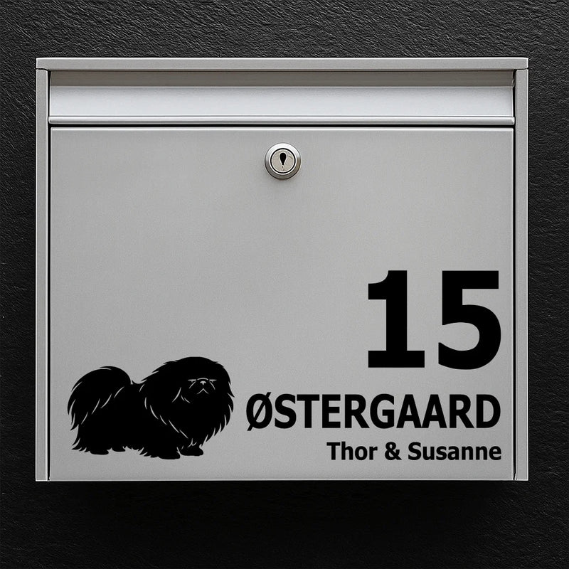 Brievenbussticker met Pekinees