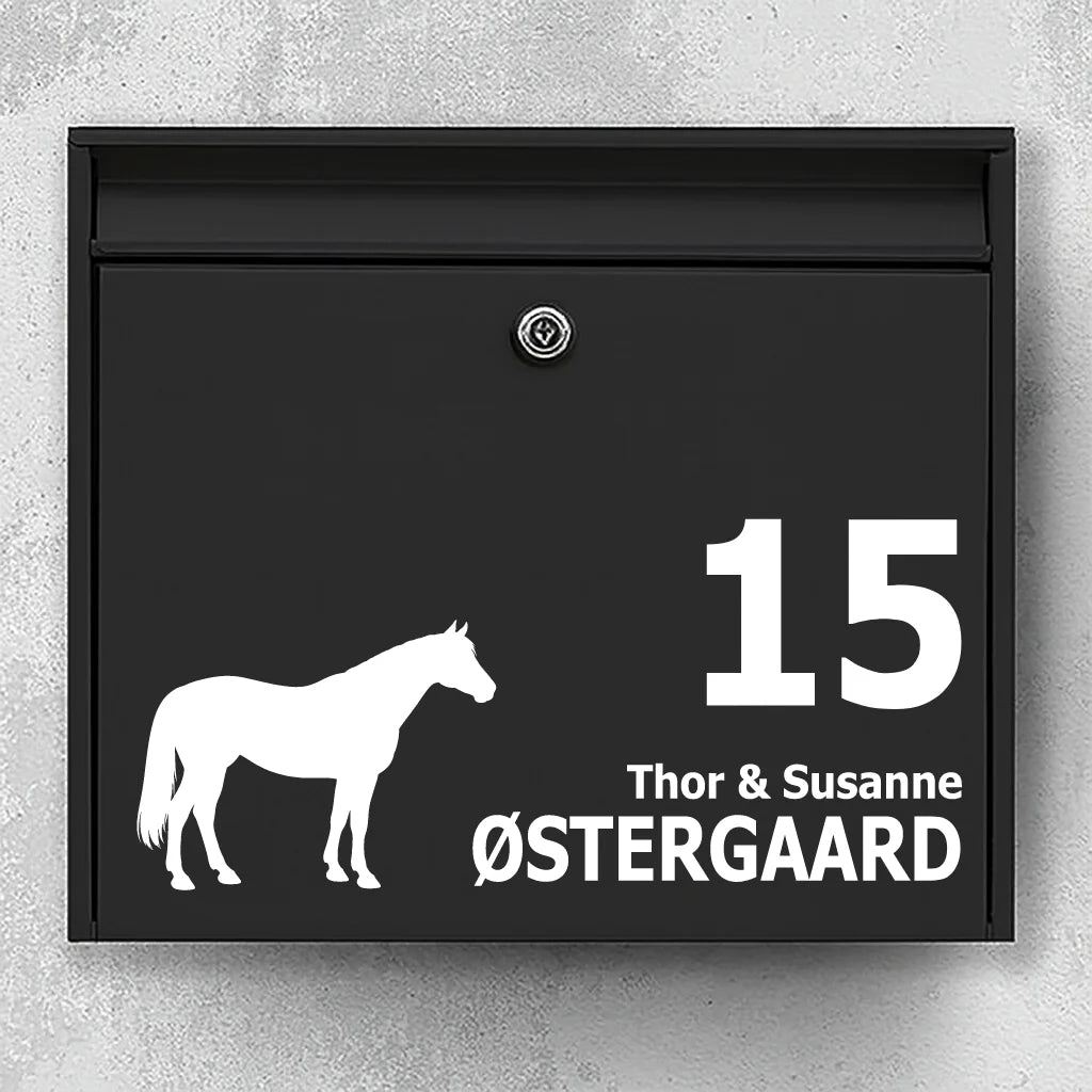 Brievenbussticker met Pinto