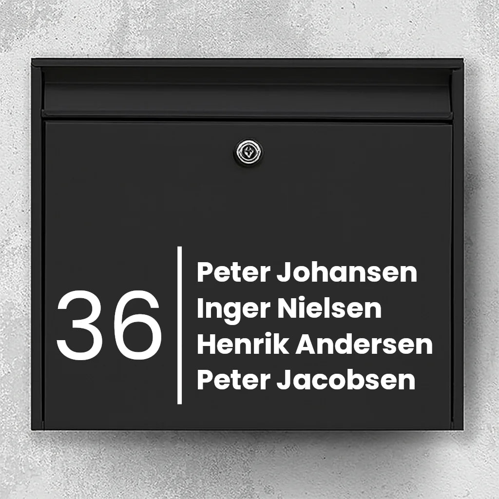 Brievenbussticker stijlvol design
