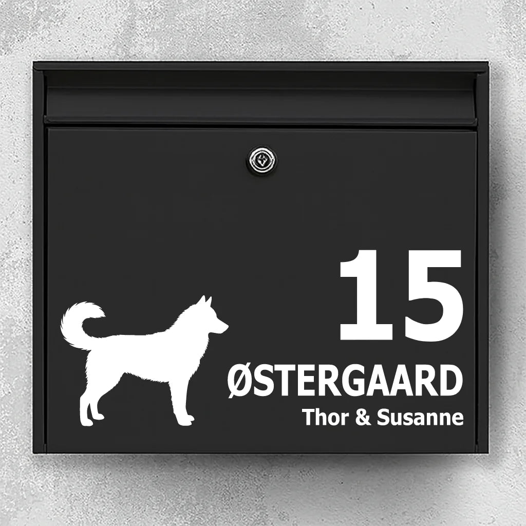 Brievenbussticker met Siberian Husky
