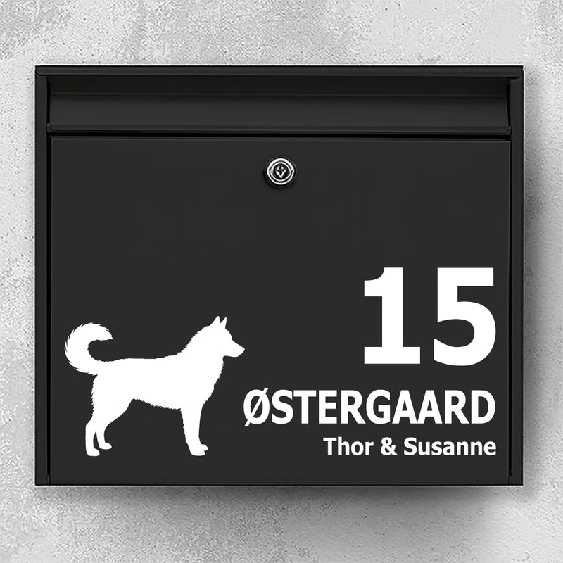 Brievenbussticker met Siberian Husky
