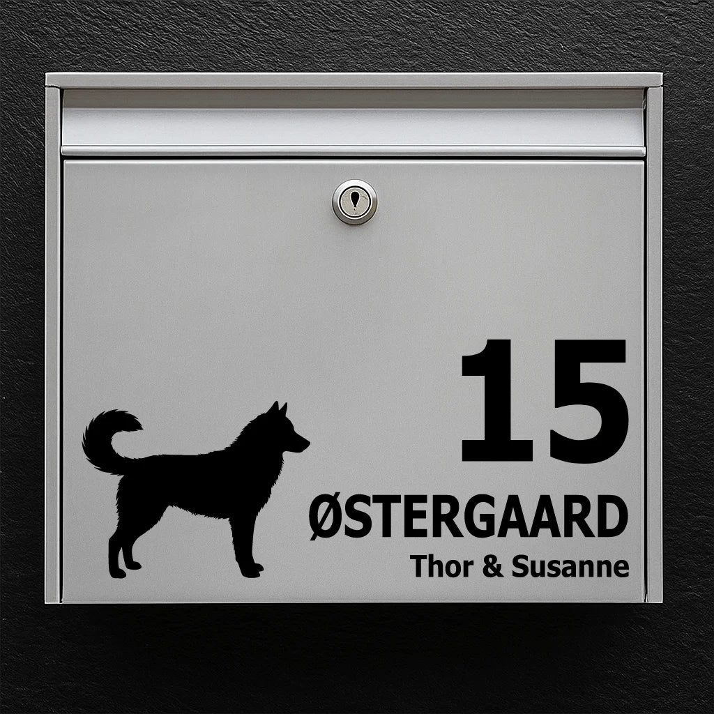 Brievenbussticker met Siberian Husky