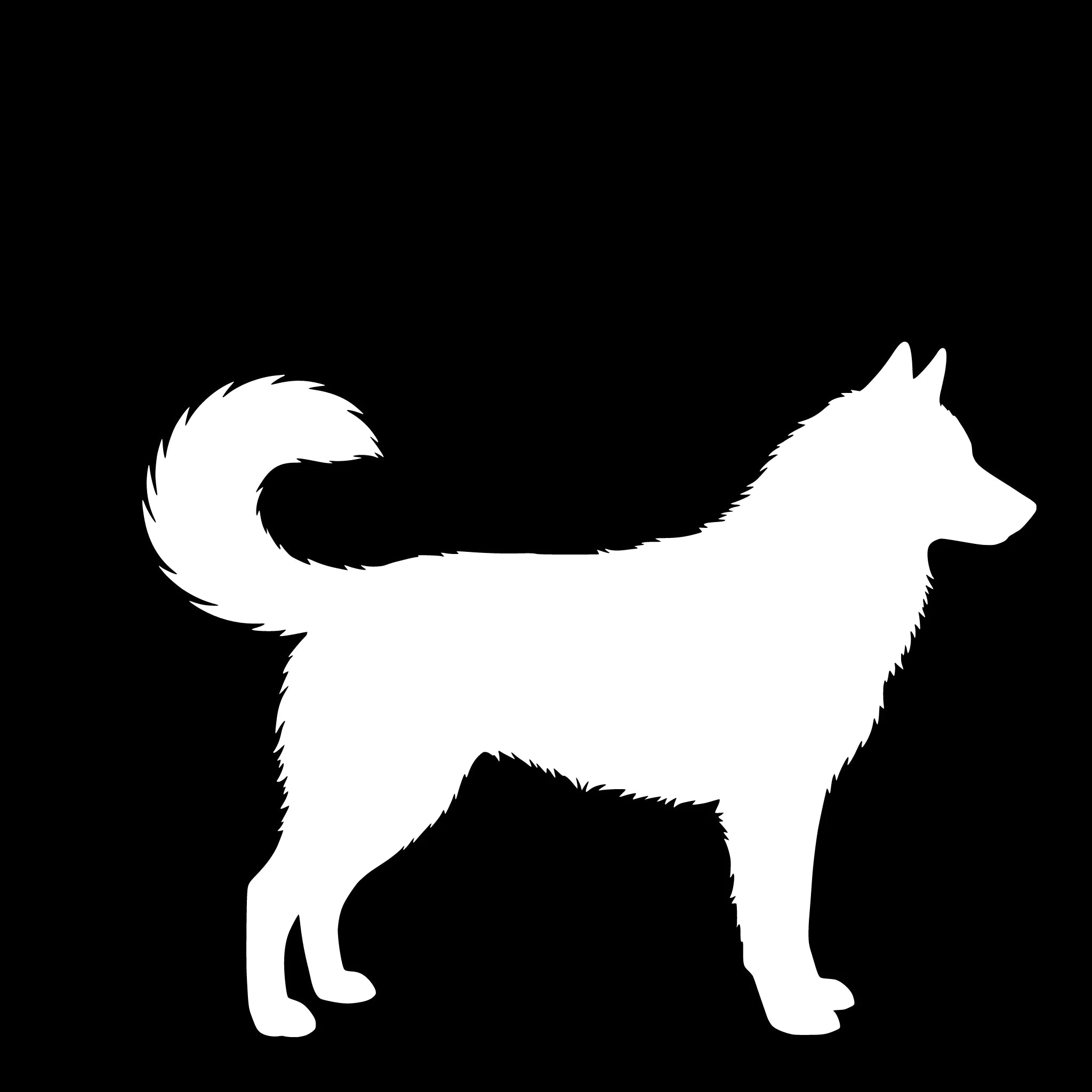 Siberian Husky – Enkelen Motief Sticker