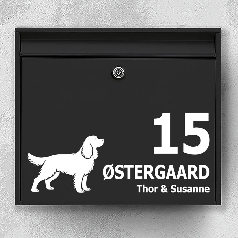 Brievenbussticker met Basset Hound 