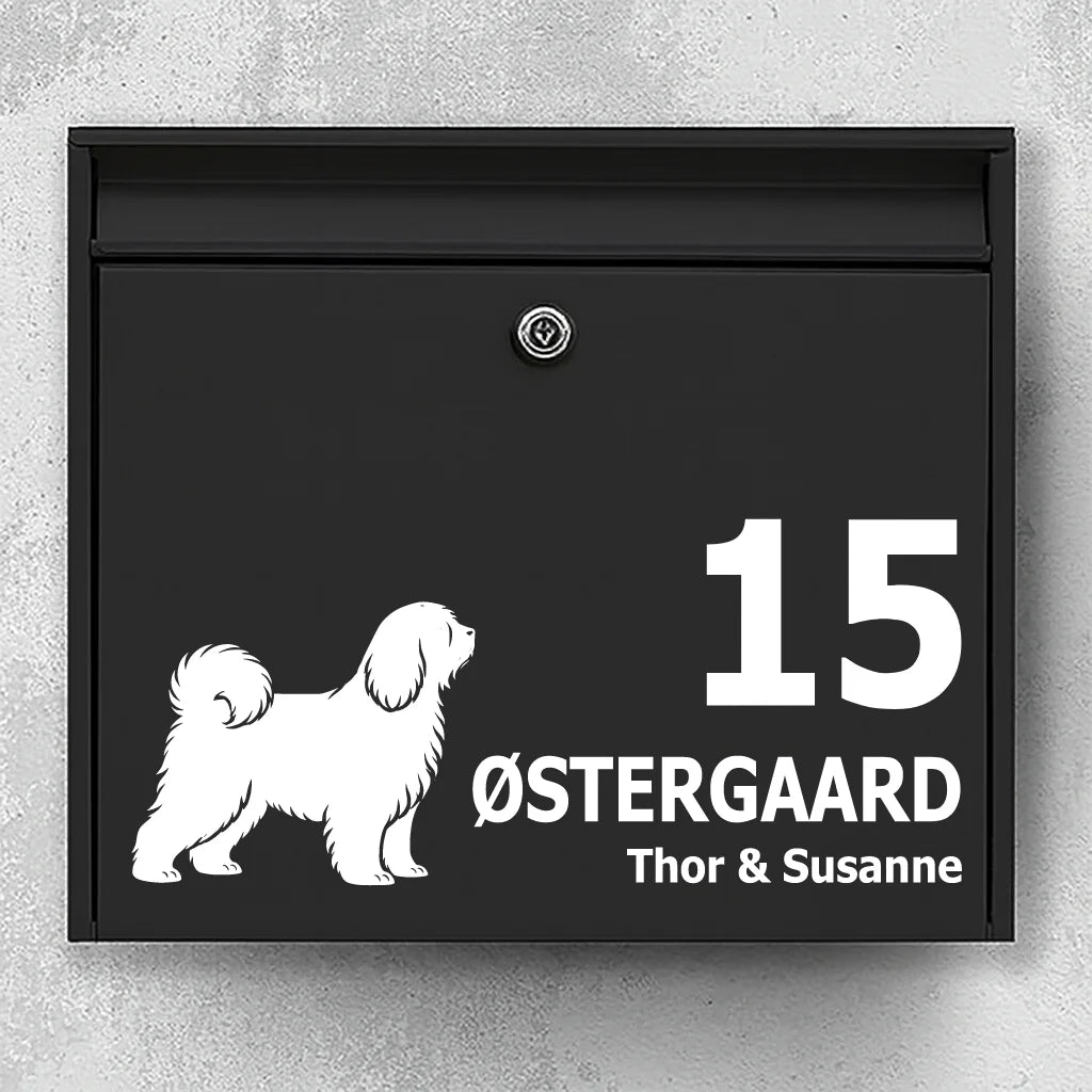Brievenbussticker met Tibetaanse Terriër