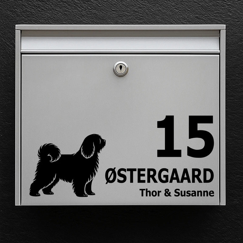 Brievenbussticker met Tibetaanse Terriër