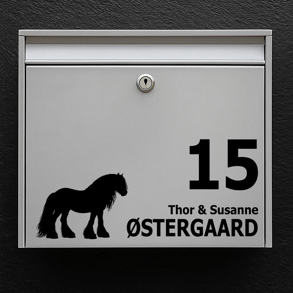 Brievenbussticker met Tinker / Irish Cob