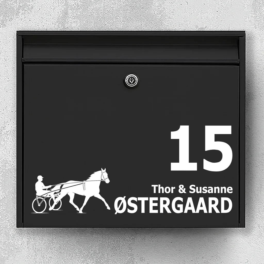 Brievenbussticker met Draver (met sulky)
