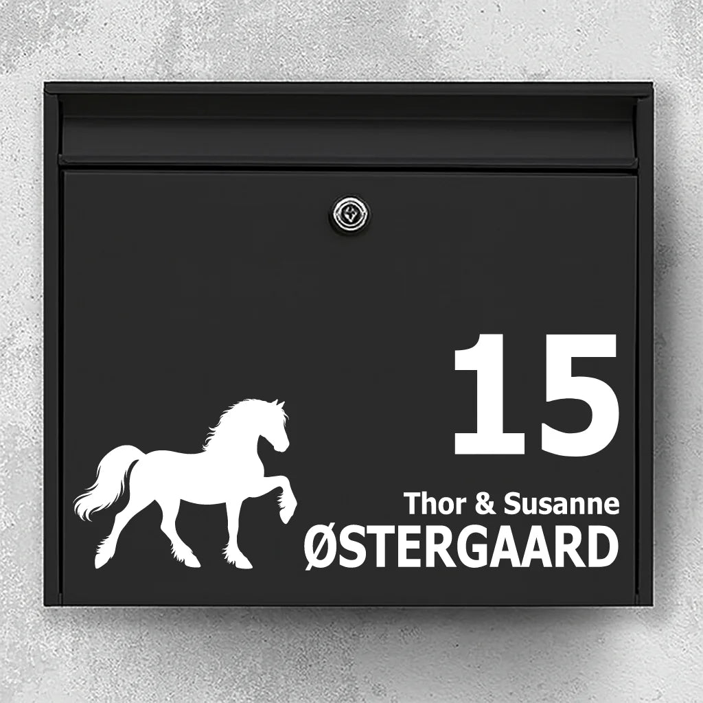 Brievenbussticker met Welsh Cob 