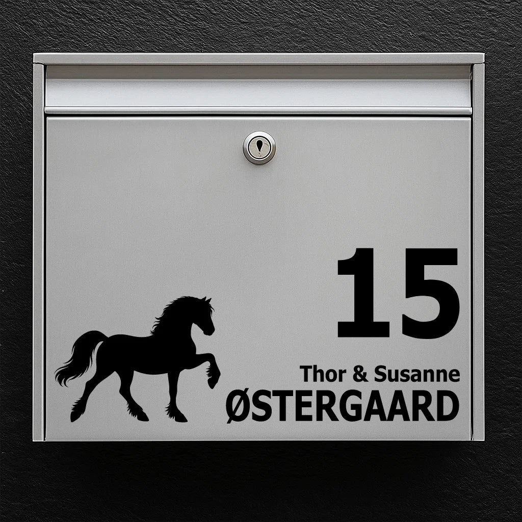 Brievenbussticker met Welsh Cob 
