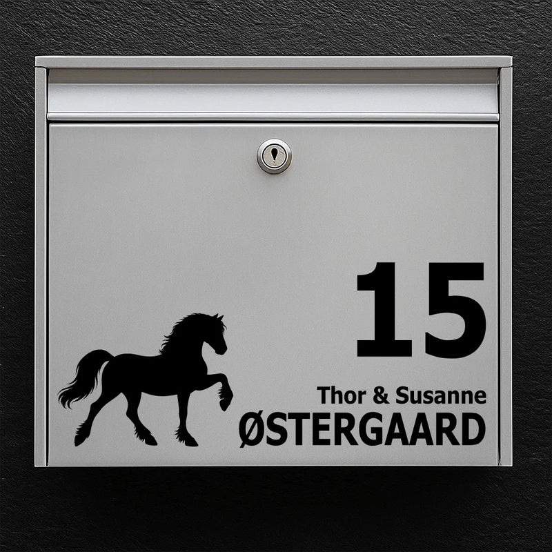 Brievenbussticker met Welsh Cob 